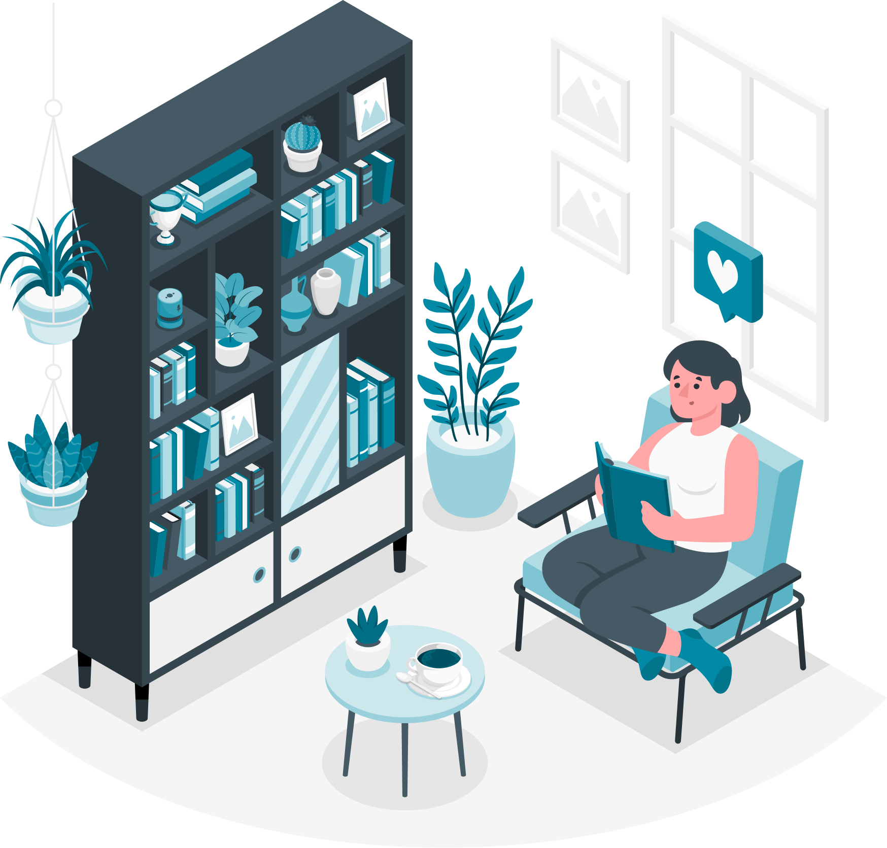 Illustration representing discovery and guided access to information